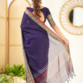 Deep Purple  Narayanpet Cotton Saree