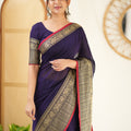 Deep Purple  Narayanpet Cotton Saree