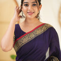 Deep Purple  Narayanpet Cotton Saree