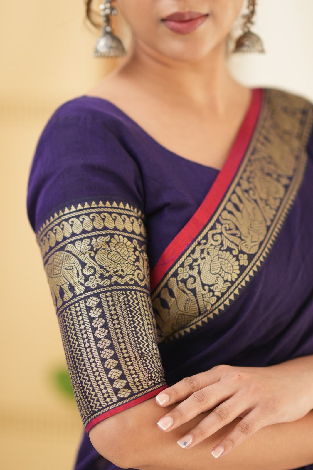 Deep Purple  Narayanpet Cotton Saree