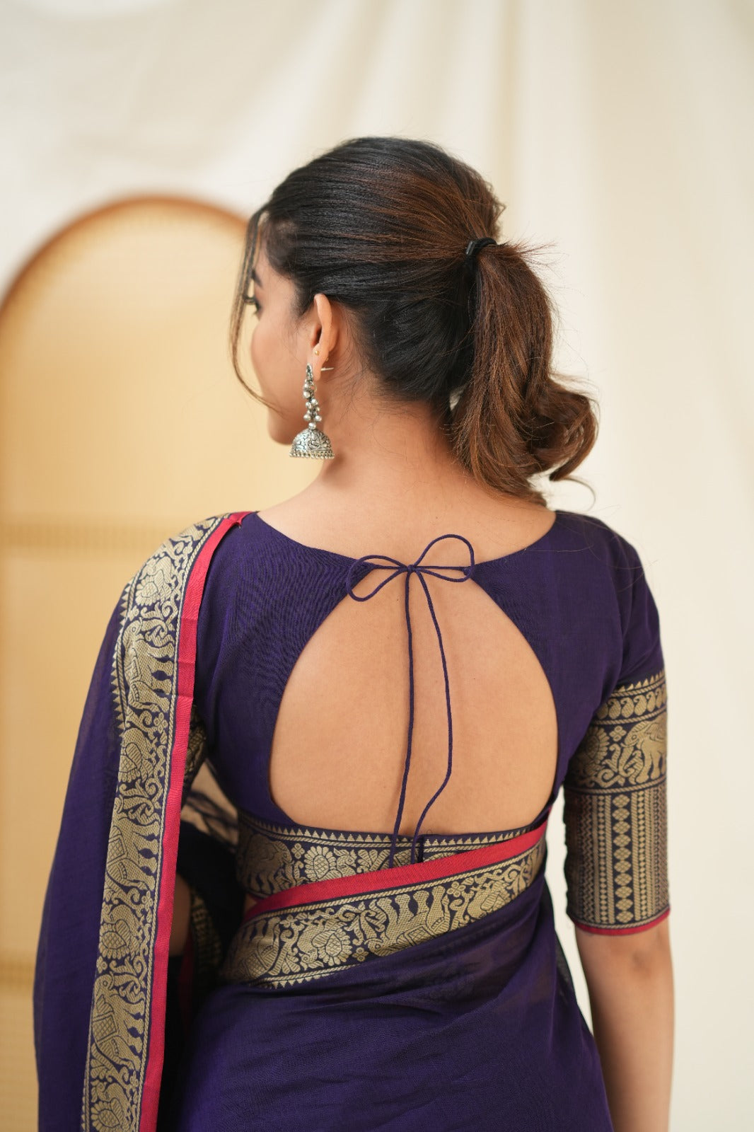 Deep Purple  Narayanpet Cotton Saree