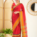 Red Color Narayanpet Cotton Saree