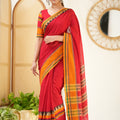 Red Color Narayanpet Cotton Saree