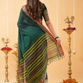 Dark Green  Narayanpet Cotton Saree