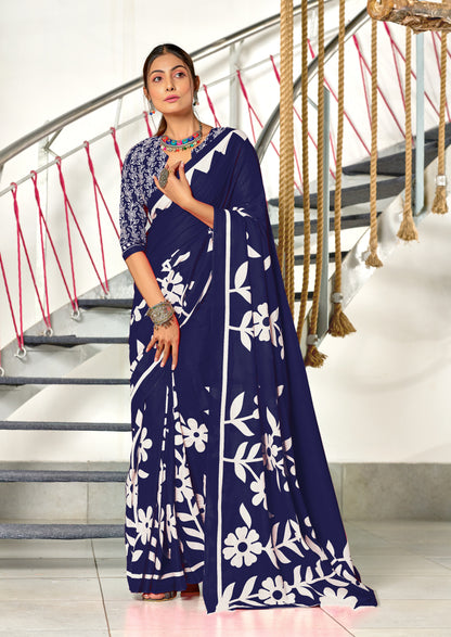 Flora MUSTARD YELLOW Pure MulMul Cotton Saree