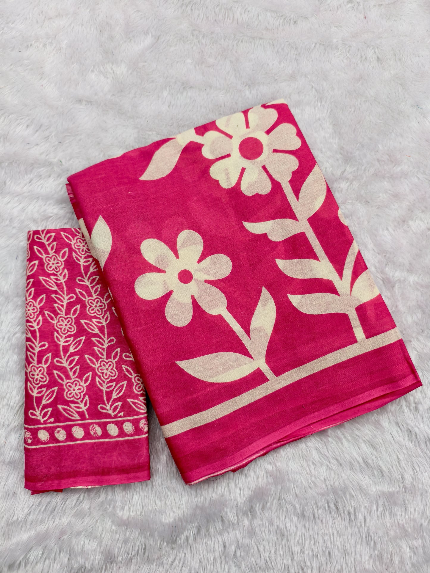 Flora MUSTARD PINK Pure MulMul Cotton Saree