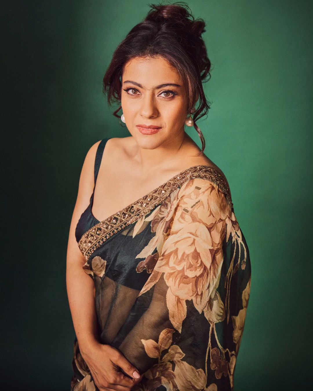 Floral Print Orgenza Silk WIth Heavy lace Broder Saree