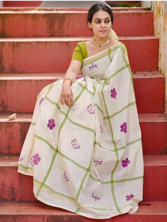 Premium Design LInen Cotton Saree