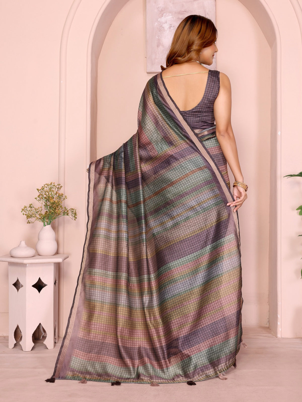 Premium Design LInen Cotton Saree