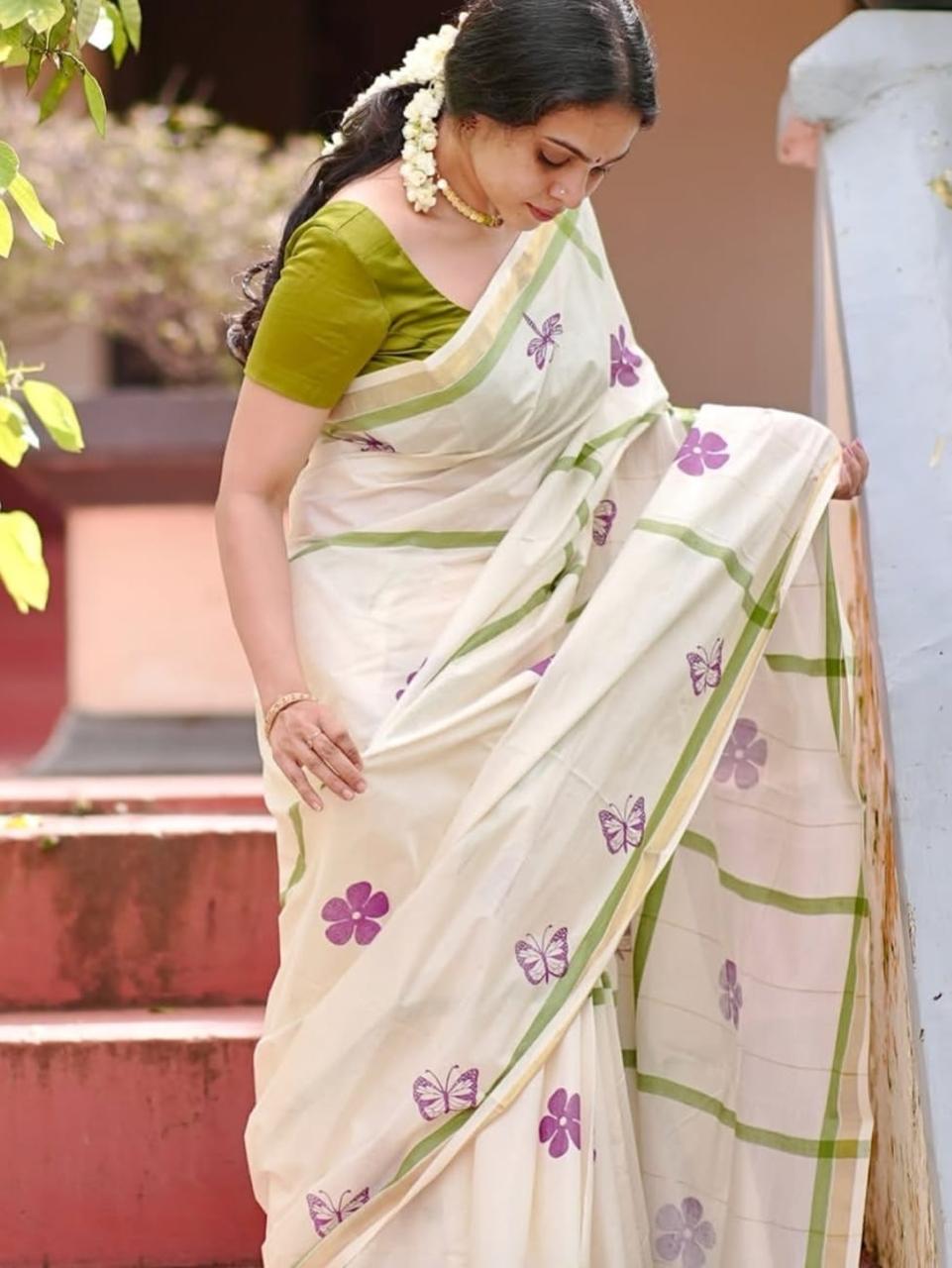 Premium Design LInen Cotton Saree