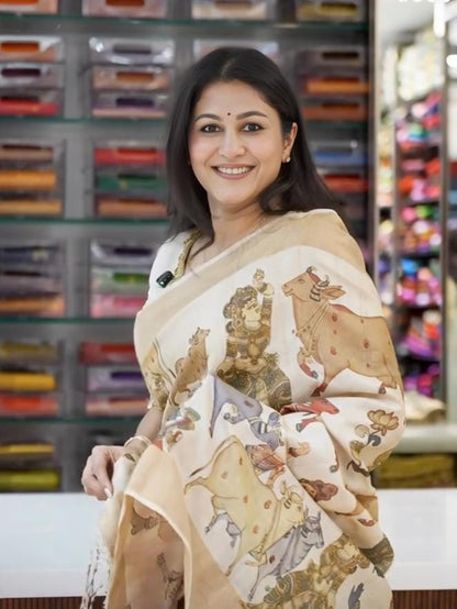 Premium Design LInen Cotton Saree