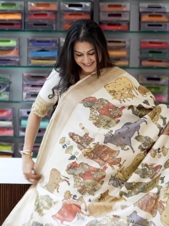 Premium Design LInen Cotton Saree