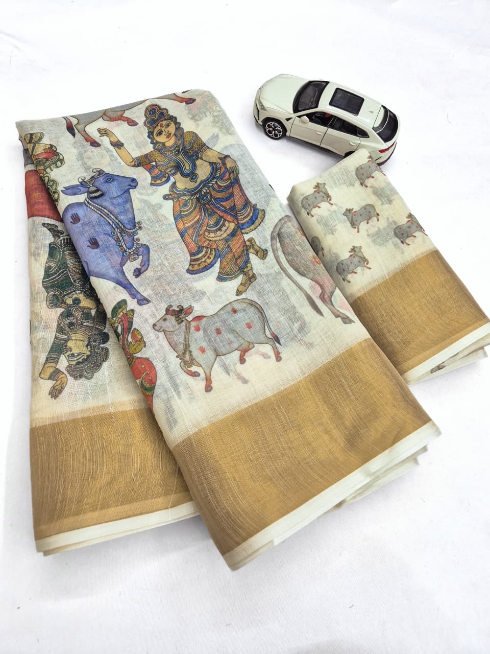 Premium Design LInen Cotton Saree