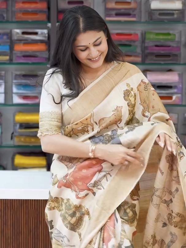 Premium Design LInen Cotton Saree