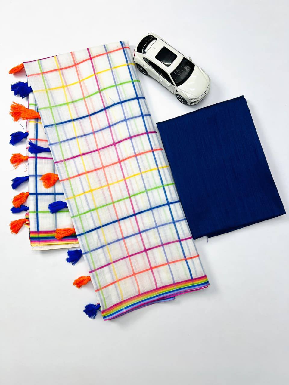 Premium Design LInen Cotton Saree