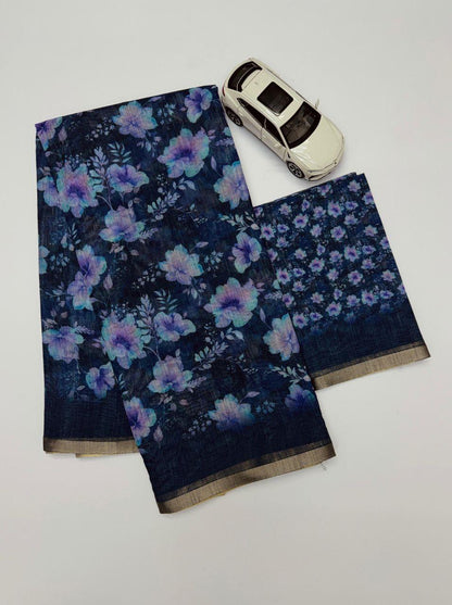 Soft Linen Cotton Saree