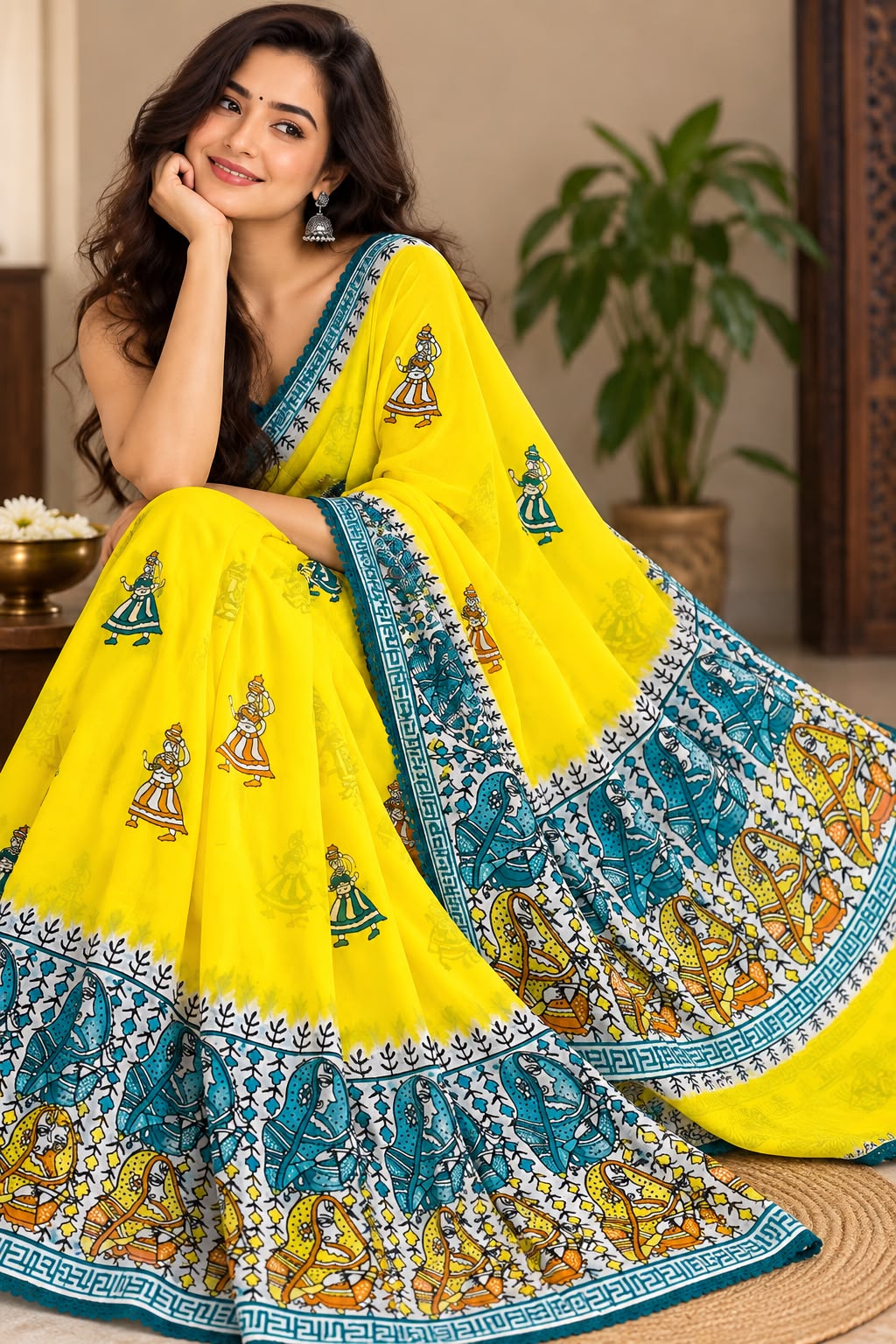 Handcrafted Kalamkari Saree – Traditional Elegance, Modern Charm