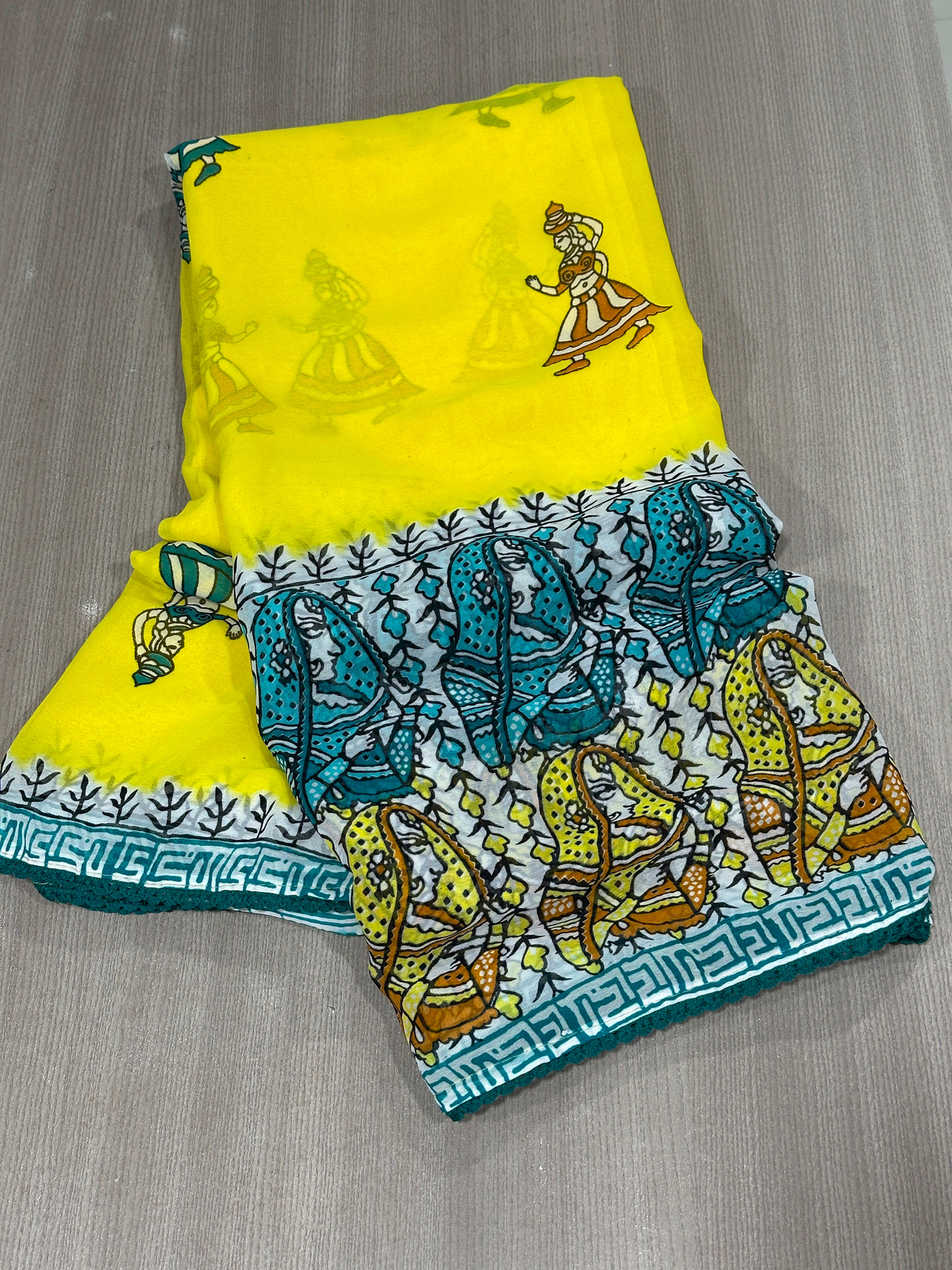 Handcrafted Kalamkari Saree – Traditional Elegance, Modern Charm