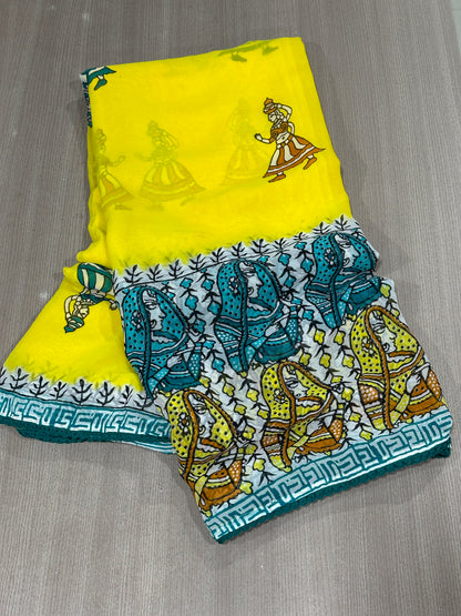 Handcrafted Kalamkari Saree – Traditional Elegance, Modern Charm