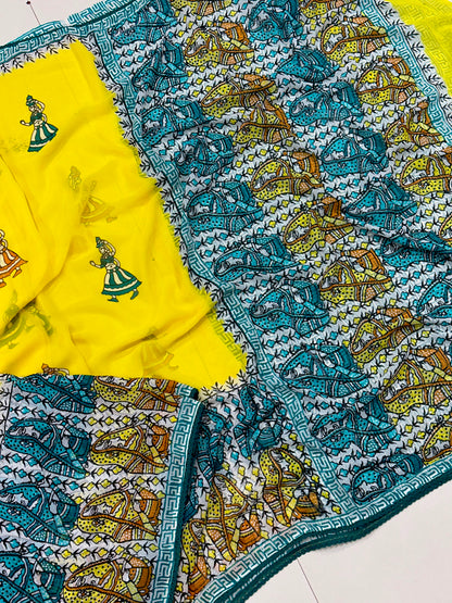 Handcrafted Kalamkari Saree – Traditional Elegance, Modern Charm