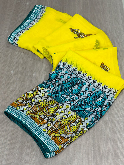 Handcrafted Kalamkari Saree – Traditional Elegance, Modern Charm