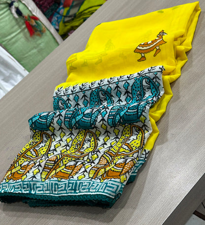 Handcrafted Kalamkari Saree – Traditional Elegance, Modern Charm