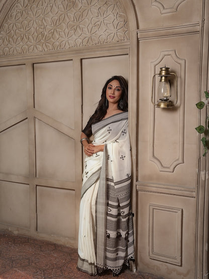 Elegant Linen Cottan Bollywood Stayle Saree