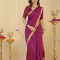Pink Narayanpet Cotton Saree