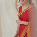 Red Color Narayanpet Cotton Saree