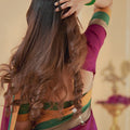 Purple Narayanpet Cotton Saree