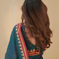 Teal Narayanpet Cotton Saree