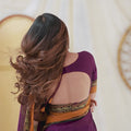 Purple  Narayanpet Cotton Saree