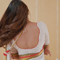 White  Narayanpet Cotton Saree